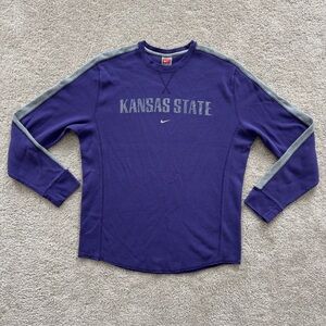 Vintage Nike Kansas State Long Sleeve Shirt Men Sz XL